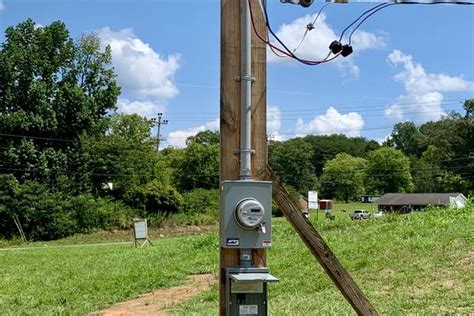 rv power pole with meter